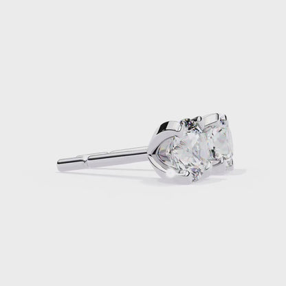 LGD Solitaire Ear Studs (2.40 cts) Round Stone DCER-3