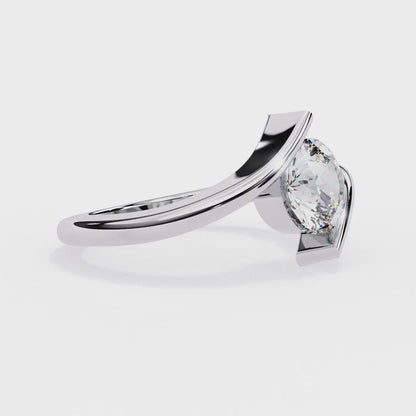 LGD Ring Round Stone (1.00ct)  14K