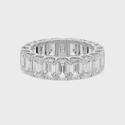 LGD Ring Emerald cut Eternity in 14K Gold