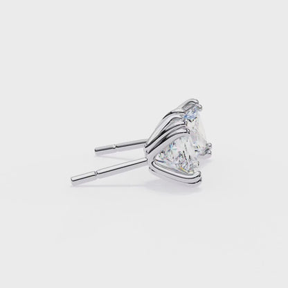LGD Solitaire Ear Studs (2.42 cts) Princess  Stone DCER-9