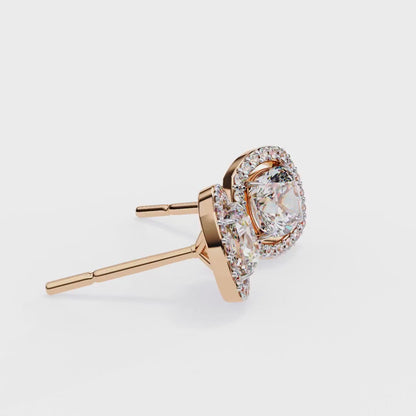 LGD Solitaire Ear Studs (1.66 cts) Round Stone DCER-16